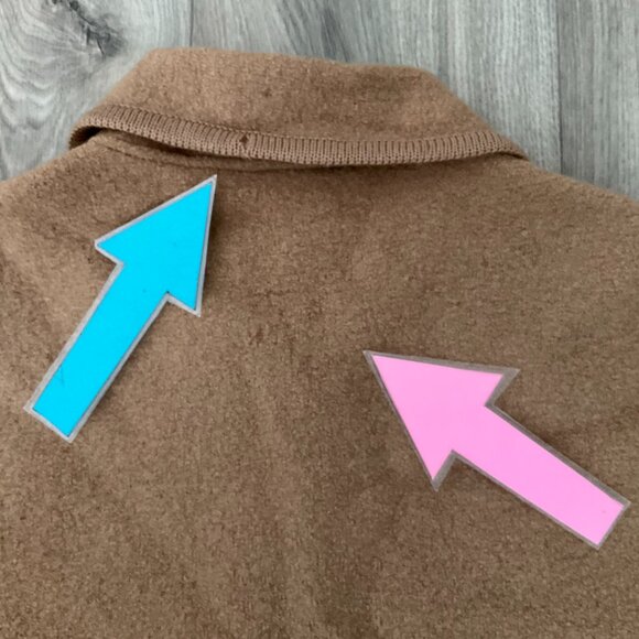 Talbots Wool Cardigan Women's Small Tan Oversized Sweater Collared Flat Pockets - Picture 6 of 10